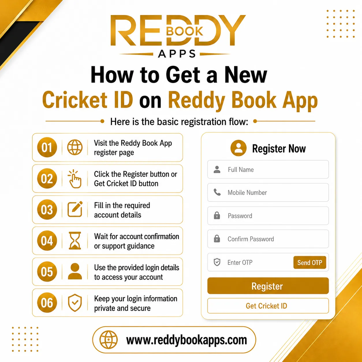 How to Get a New Cricket ID on Reddy Book App