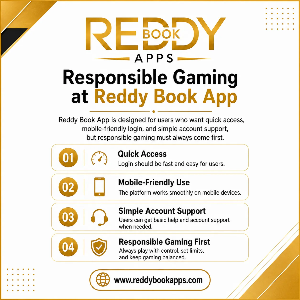 Responsible Gaming at Reddy Book App